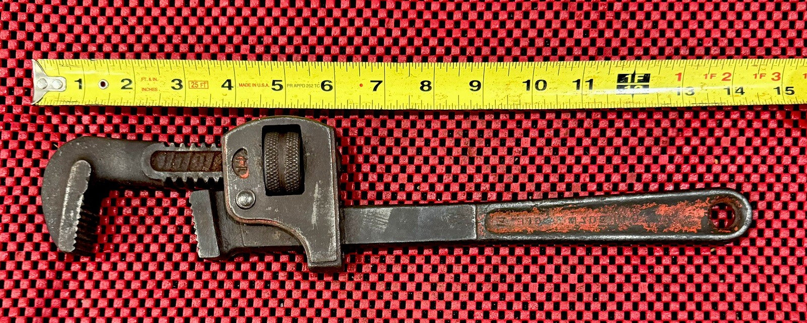 Vintage 14" Stillson Pattern B16 Pipe/Monkey Wrench - Adjustable Made in USA N9