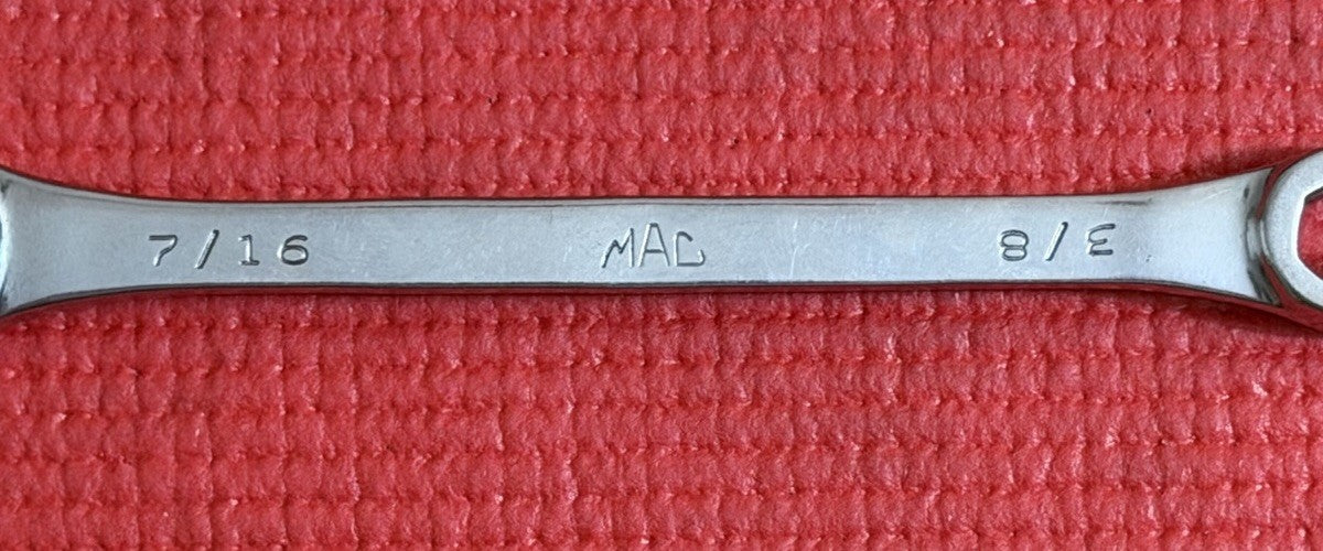 Mac Tools OHB1214 SAE 3/8” X 7/16” Flare Nut Line Wrench Made In USA