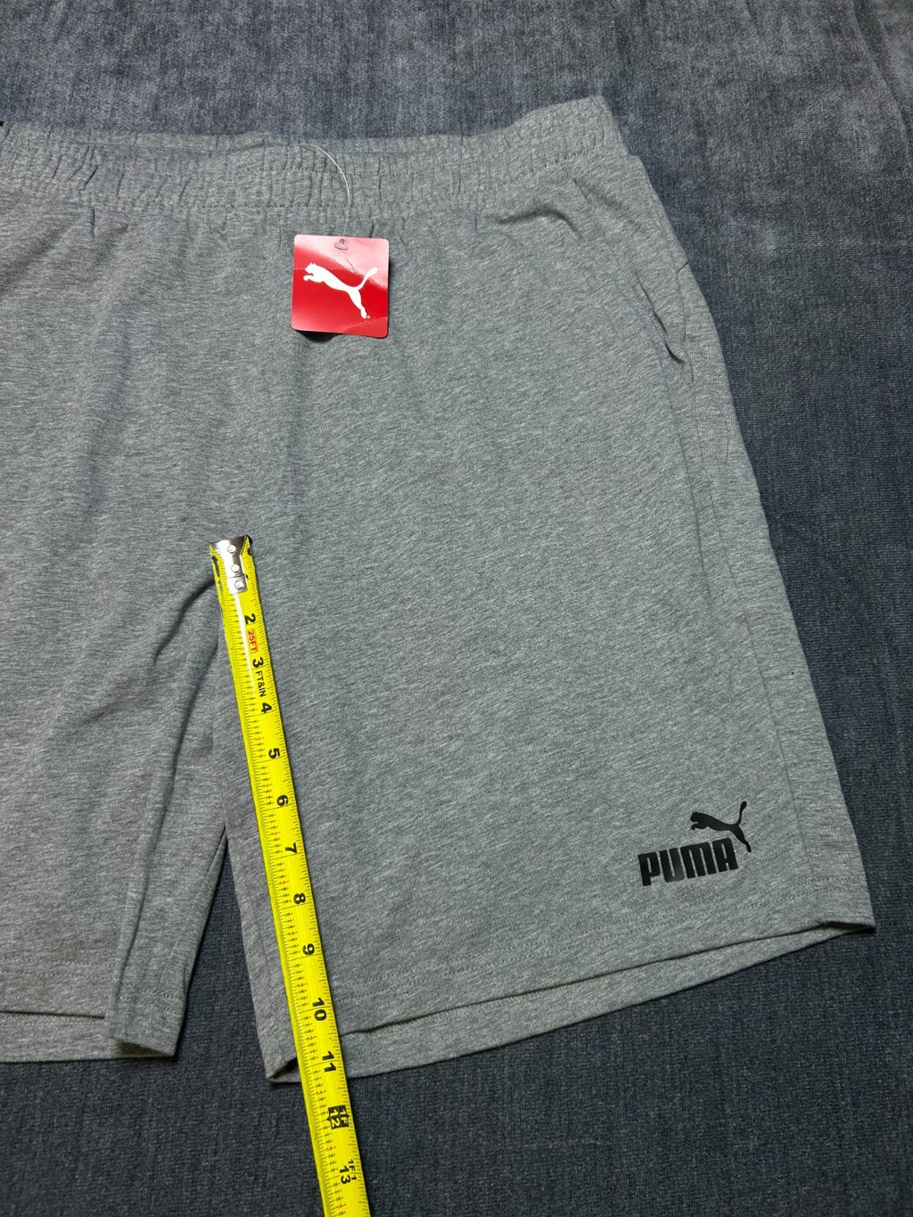 NWT Puma ESS Jersey Shorts Men's 2XL Gray Elastic Waist Drawstring Lightweight