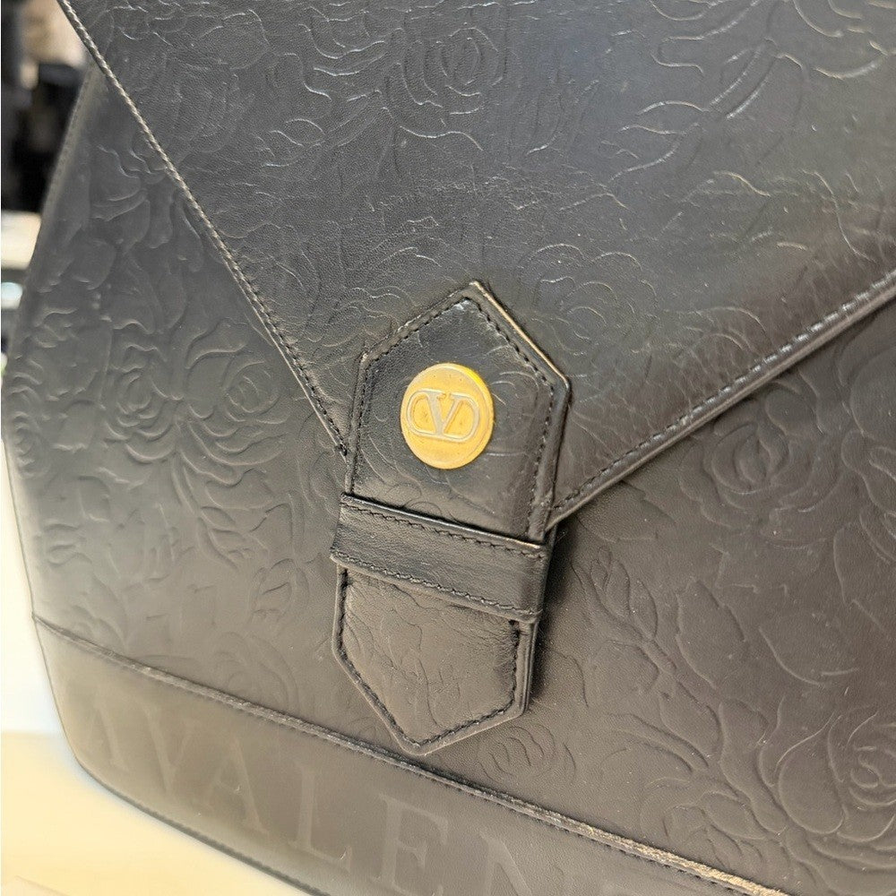 Valentino Black Embossed Women's Bag