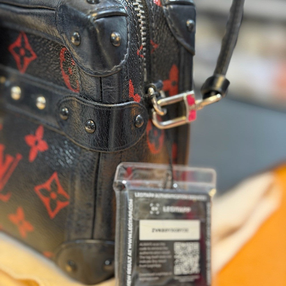 Petite Malle Soft Handbag Limited Edition Monogram Infrarouge MM trunk
