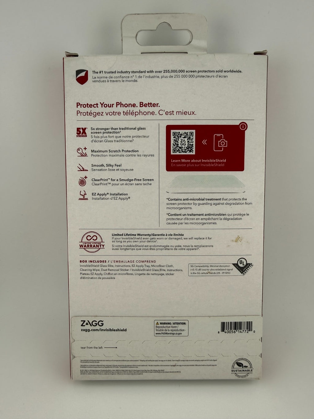 ZAGG InvisibleShield Glass Elite Antimicrobial Screen Protector iPhone 13 P-Max