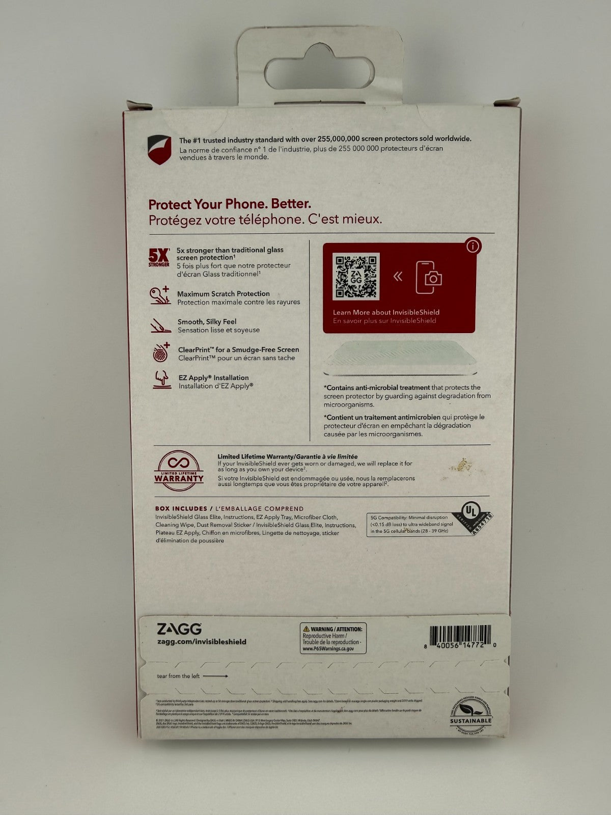ZAGG InvisibleShield Glass Elite Antimicrobial Screen Protector iPhone 13 P-Max