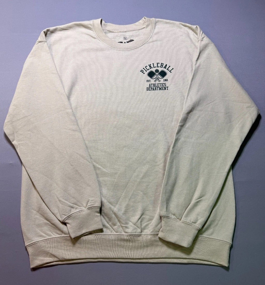 NWOT Strange Daze Los Angeles Pickleball Pullover Sweatshirt Men's Small Beige