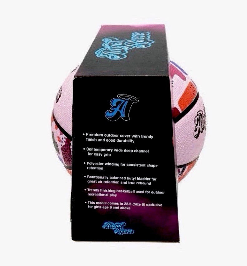 New Angel Reese Unapologetically Angel Outdoor Basketball Pink - Size 6 28.5"