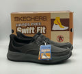 Skechers Canvas SWIFT Fit Slip-On Sneakers Men's 12 Black Low Top Running Shoes