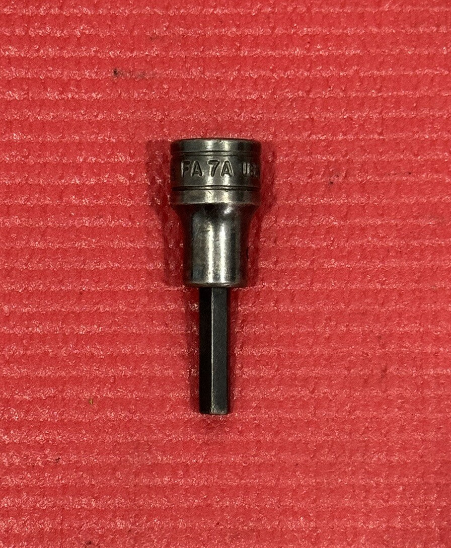 Vintage Snap-On Tools FA7A, 3/8" Drive 7/32" Hex Allen Bit Socket Driver USA