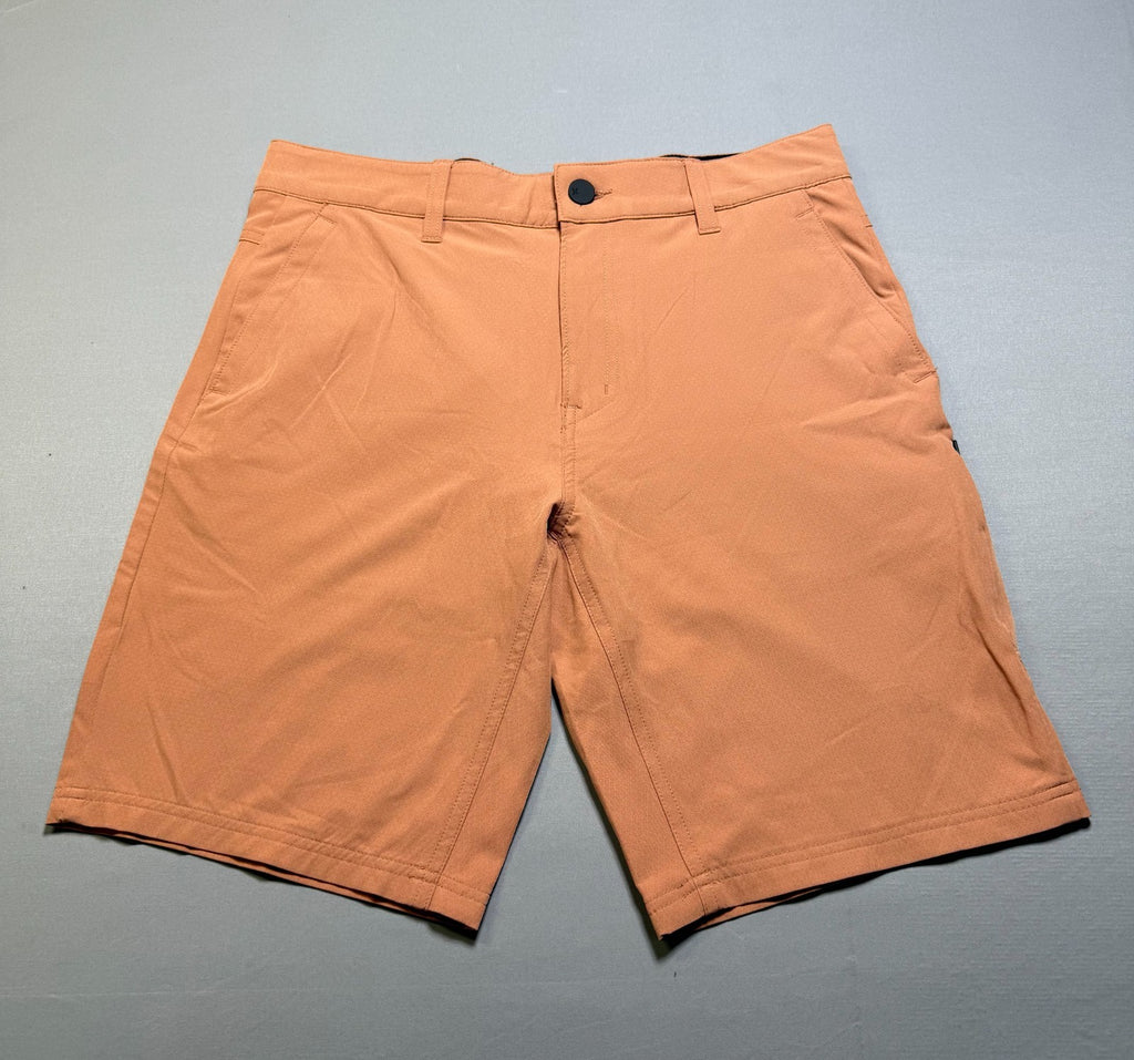 NWT Hurley All Day Trek Hybrid Short Men's 30 Orange Rust 4-Way Stretch Comfort