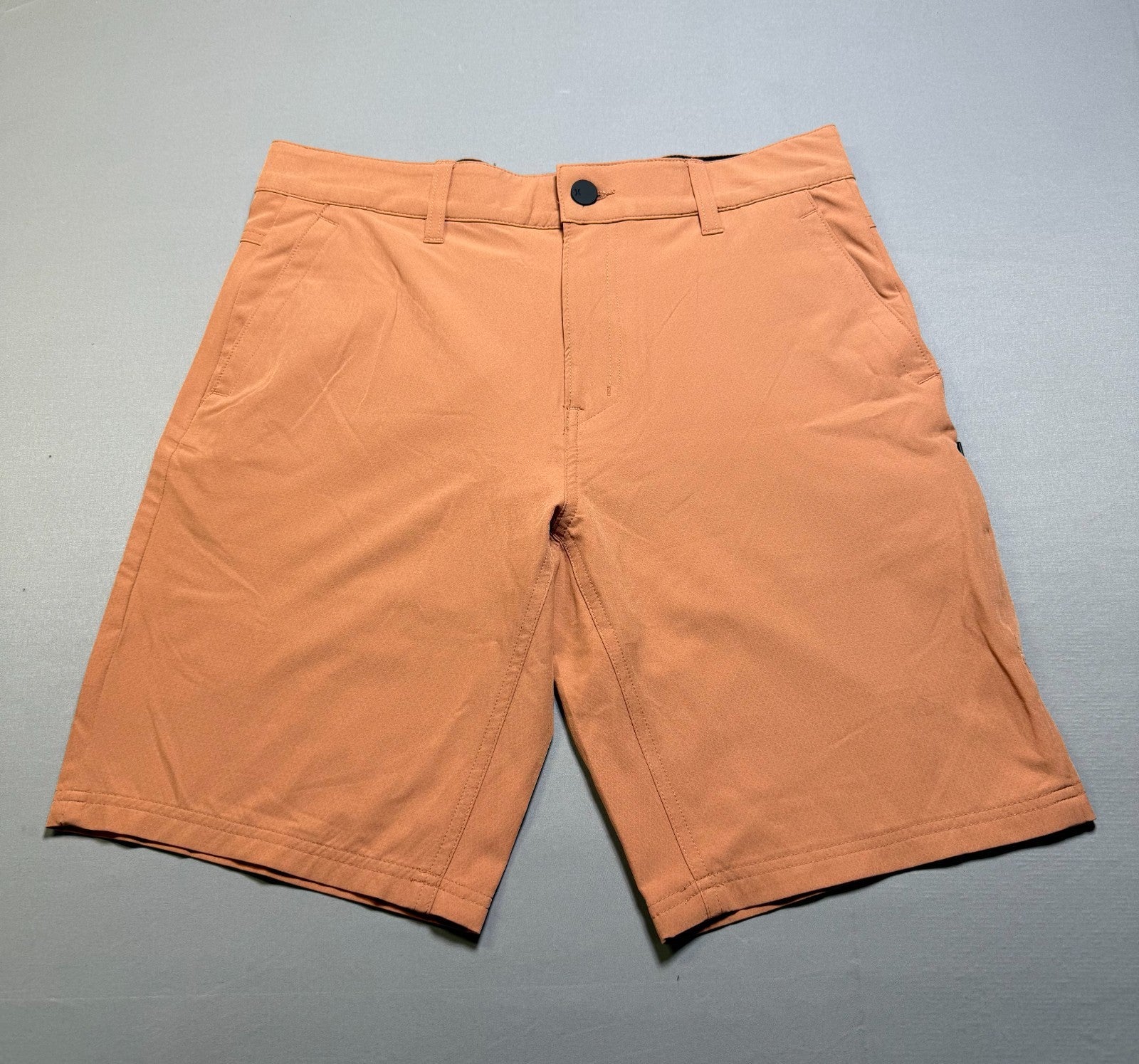 NWT Hurley All Day Trek Hybrid Short Men's 30 Orange Rust 4-Way Stretch Comfort