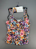Anne Cole Limited Edition Tankini Swim Top Women's 2XL Multicolor Floral Preppy