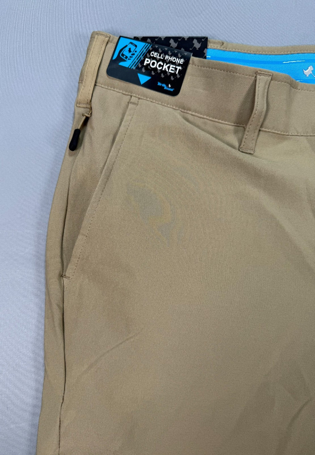 Birdie Bound Regular Fit Golf Pants Men's 38x30 Beige Performance Straight Leg