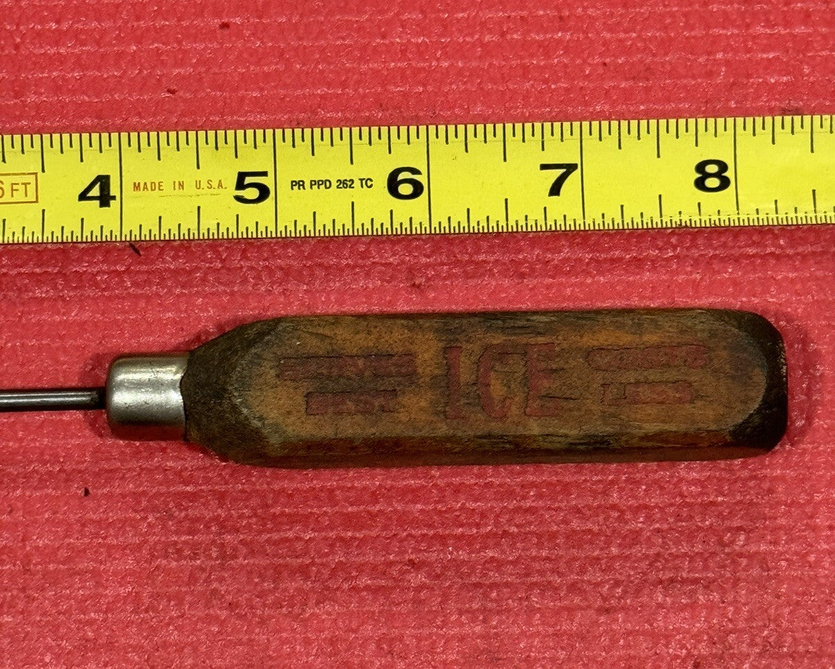 Antique Ice Pick Dependable Ice Service"Cold Alone Is Not Enough"Awl Screwdriver