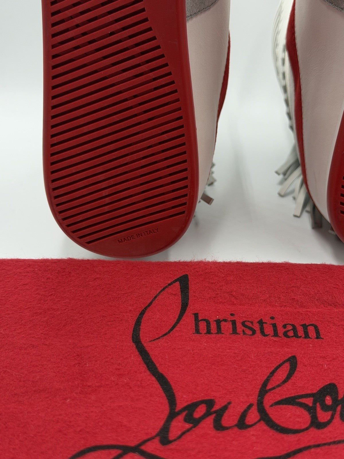 AUTHENTIC CHRISTIAN LOUBOUTIN Suede Knock-Out Boxing Sneakers (42.5 EU; 9.5 US)
