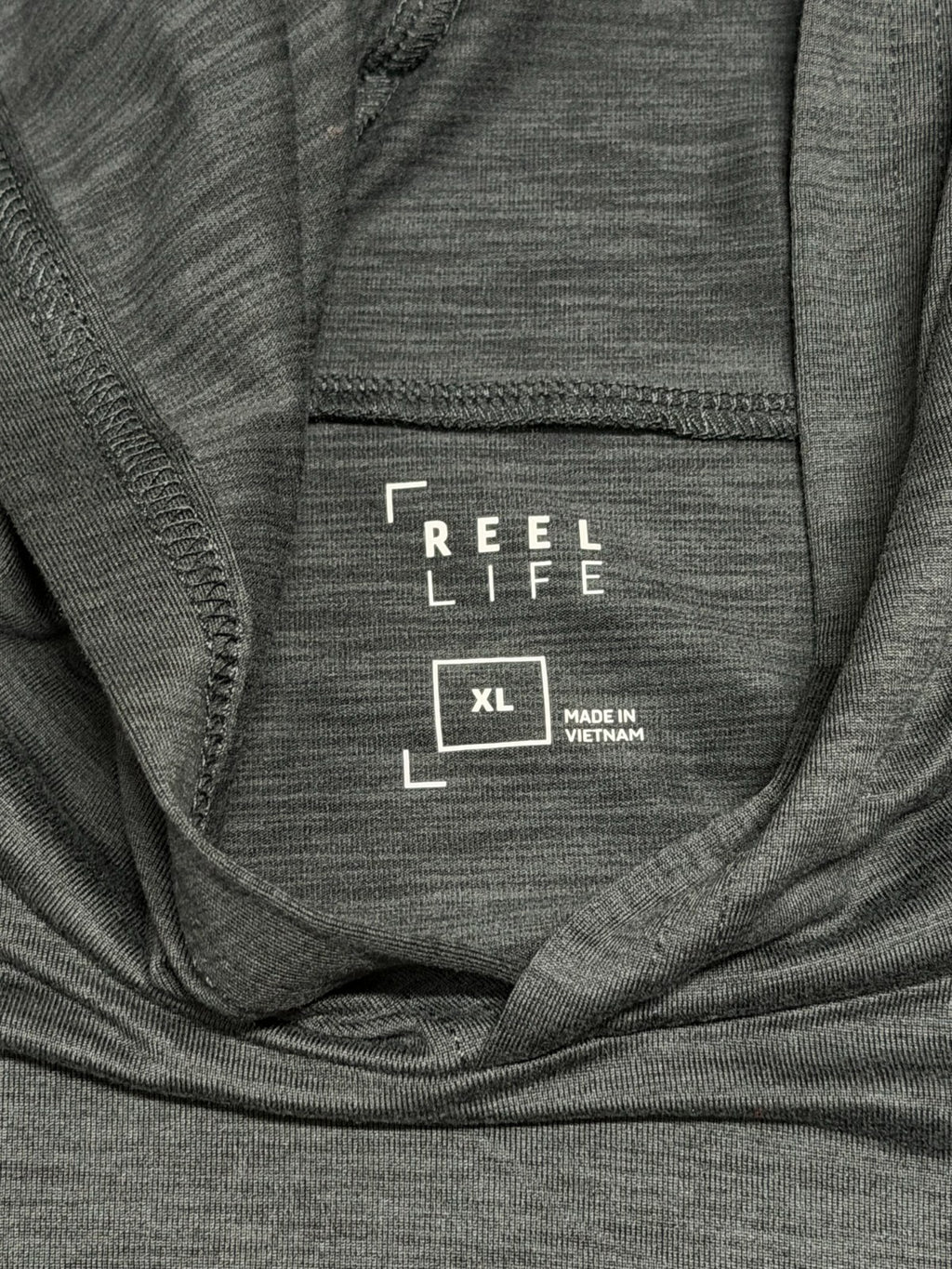 NWT Reel Life Hooded UV T-Shirt Men's XL Black Long Sleeve Pullover Ultra-Soft