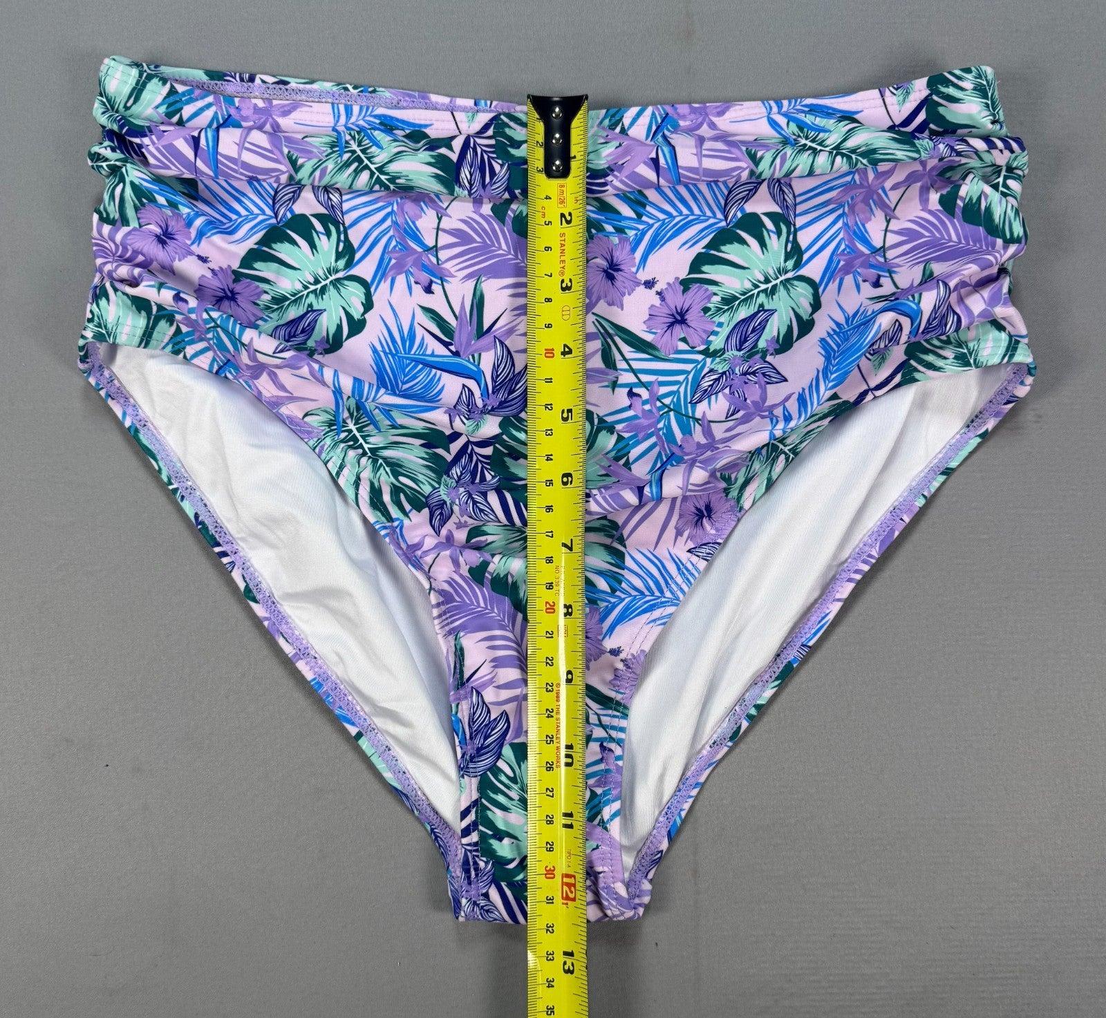 B2Prity Tankini Swimsuit Women's Medium Purple Tropical Floral Summer Beach