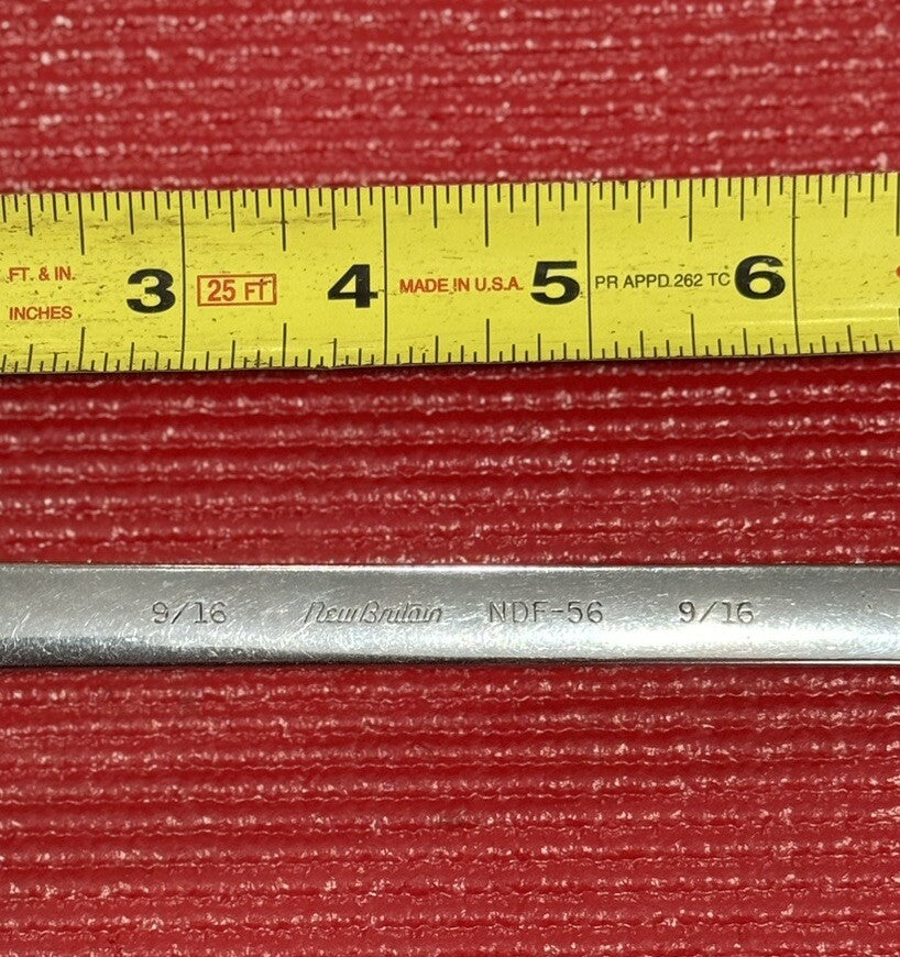 Vintage New Britain Tools NDF-56, SAE 9/16" Combination Wrench 12PT Made in USA