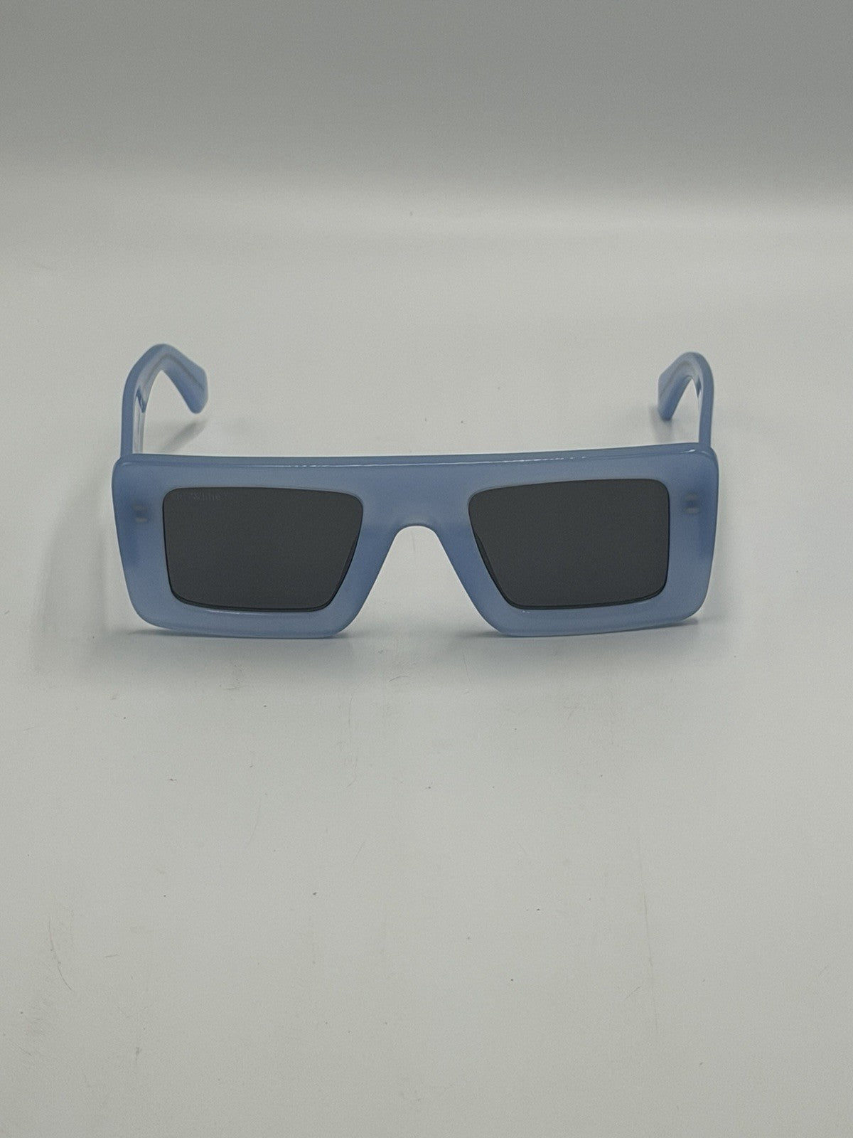 New Off-White Seattle Sunglasses Men's Light Blue Arrow Logo Full Rim Modern