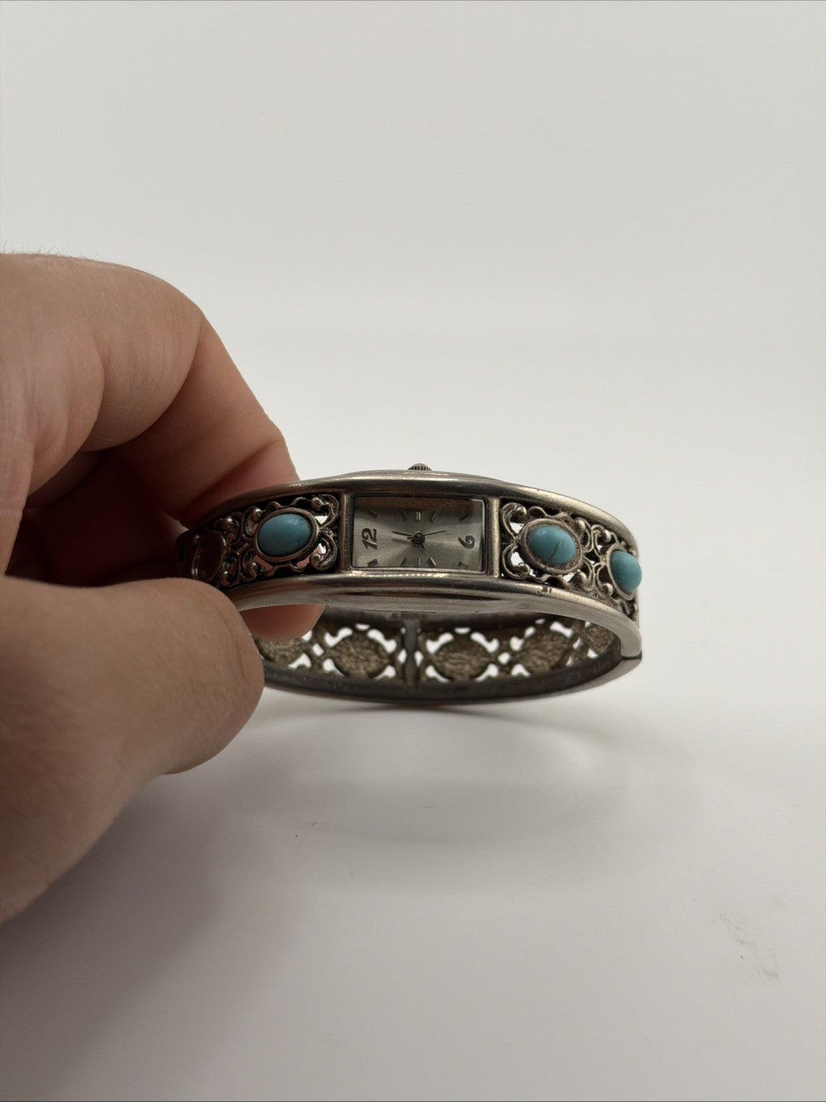 Vintage Women’s Watch FY1225 FMD Turquoise And Silver Tone Bracelet Watch