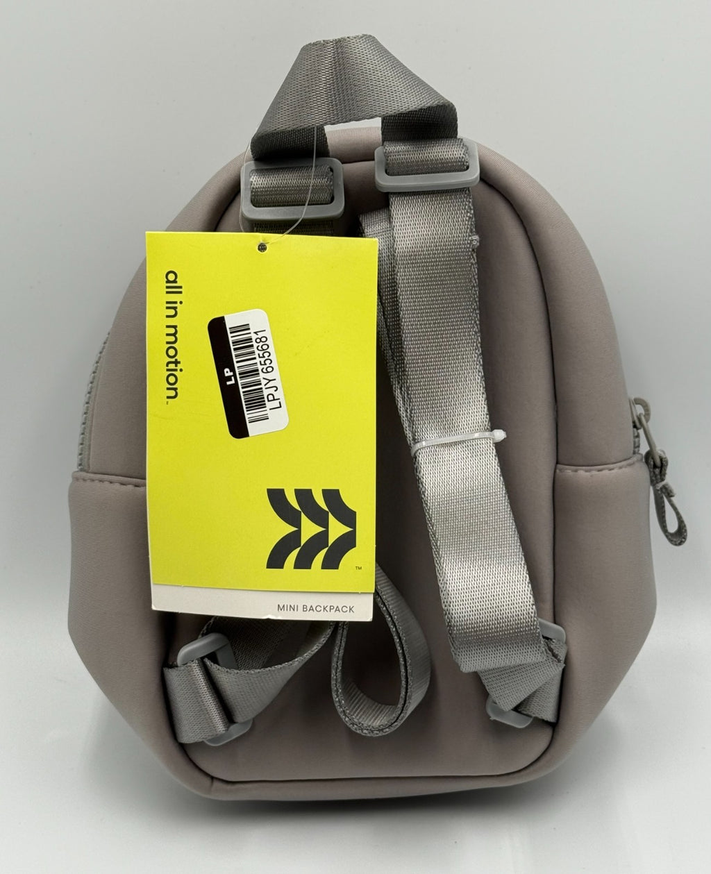 NWT All In Motion Neoprene Mini Backpack 8.5" Gray Small Travel Daypack Bag