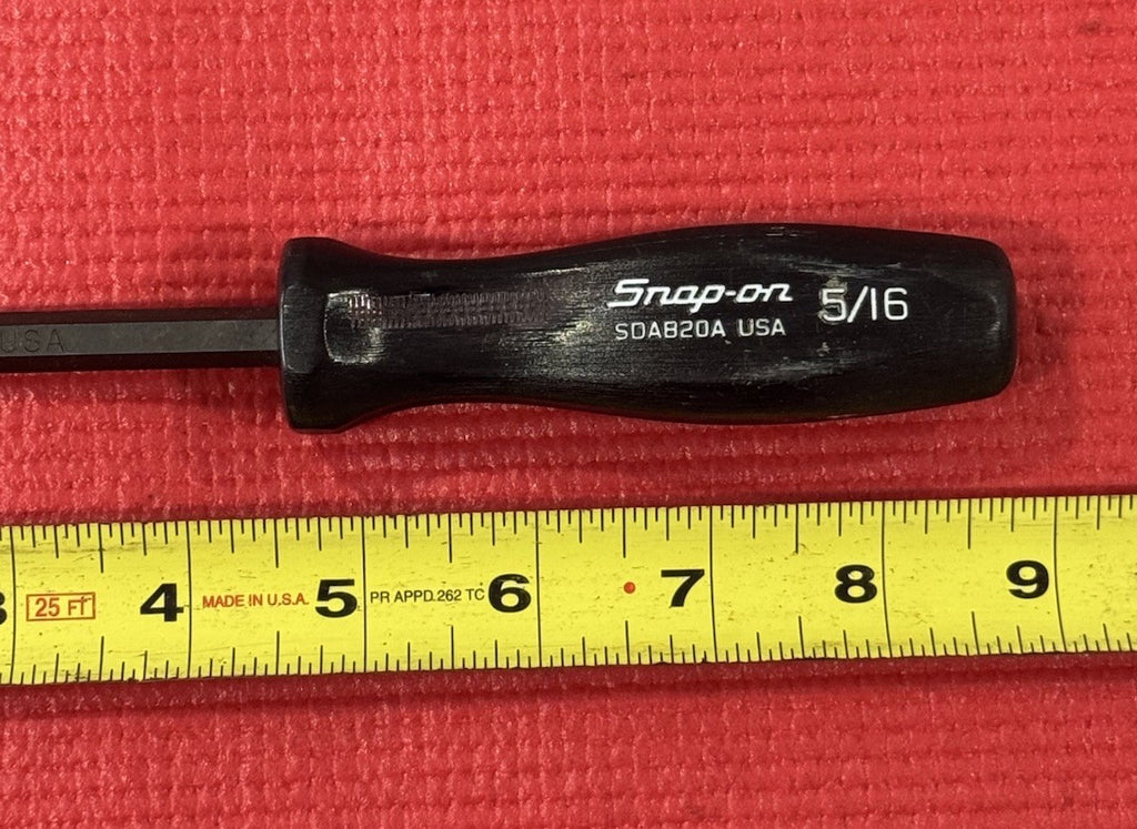 Snap On Tools SDAB20A USA 5/16" Drive Ball End Hex Bit Black Handle Screwdriver