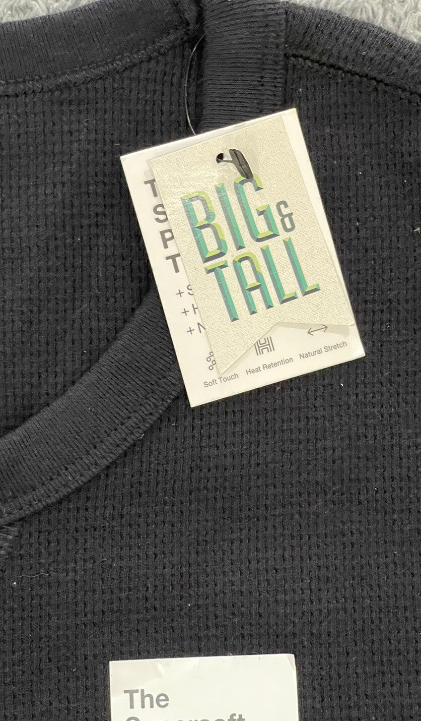 Sonoma NEW Mens Big & Tall Super Soft Crewneck black Sweater Size 3XL G4