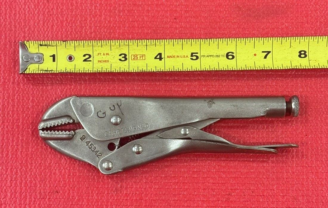 Vintage Craftsman 9 45342, Vise-Grip 7" Straight Jaw Locking Pliers Made in USA