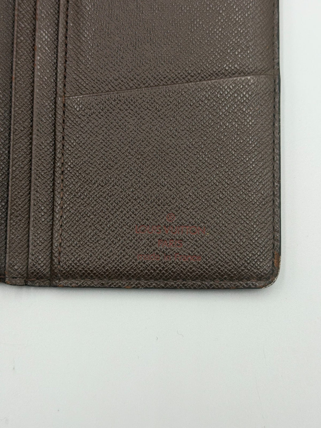 Authentic Louis Vuitton Vintage Brazza Wallet Men's Brown Damier Graphite Zip