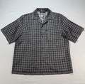Amiri MA Quad Silk Bowling Shirt Men's XL Black Collared Button Closure w/ Box