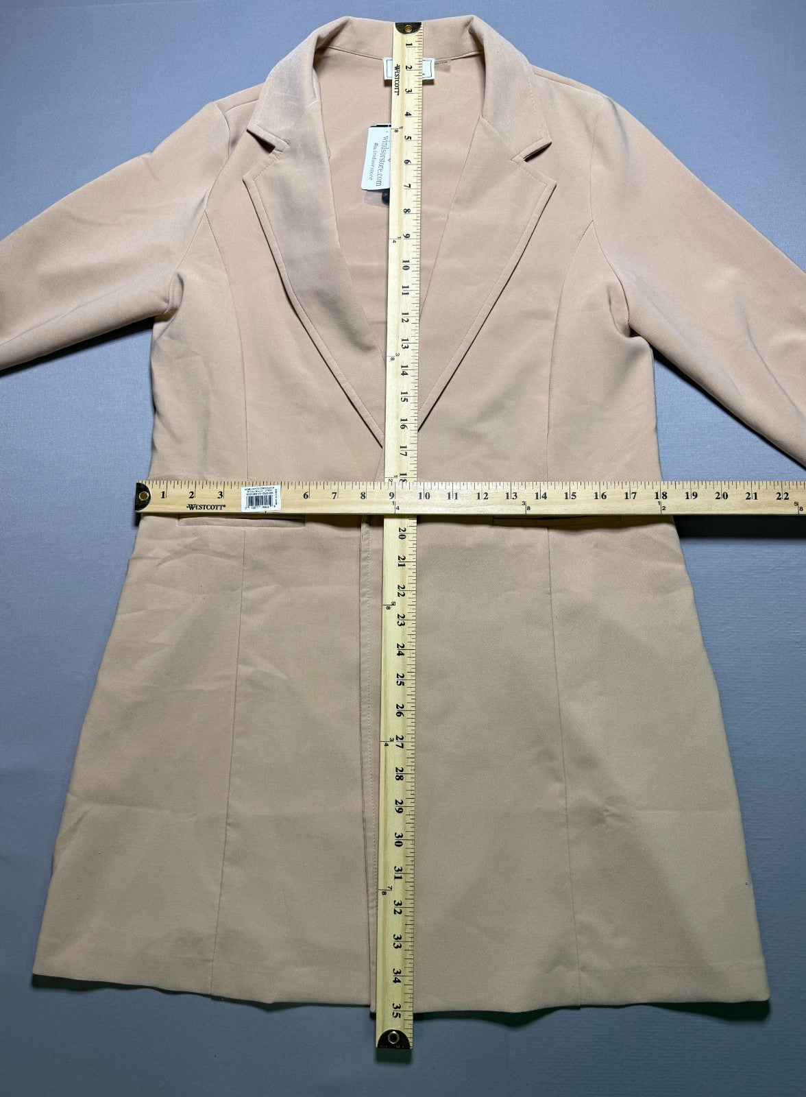 NWT Have Trench Coat Women's Large Beige Oversized Rolled Sleeve Casual Outdoor