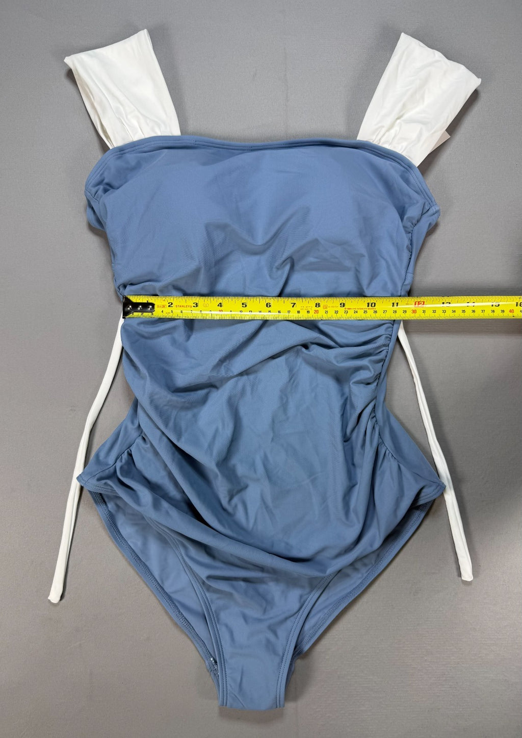 NWT B2prity One Piece Swimsuit Women’s Medium Blue Ruched Tummy Control Beach