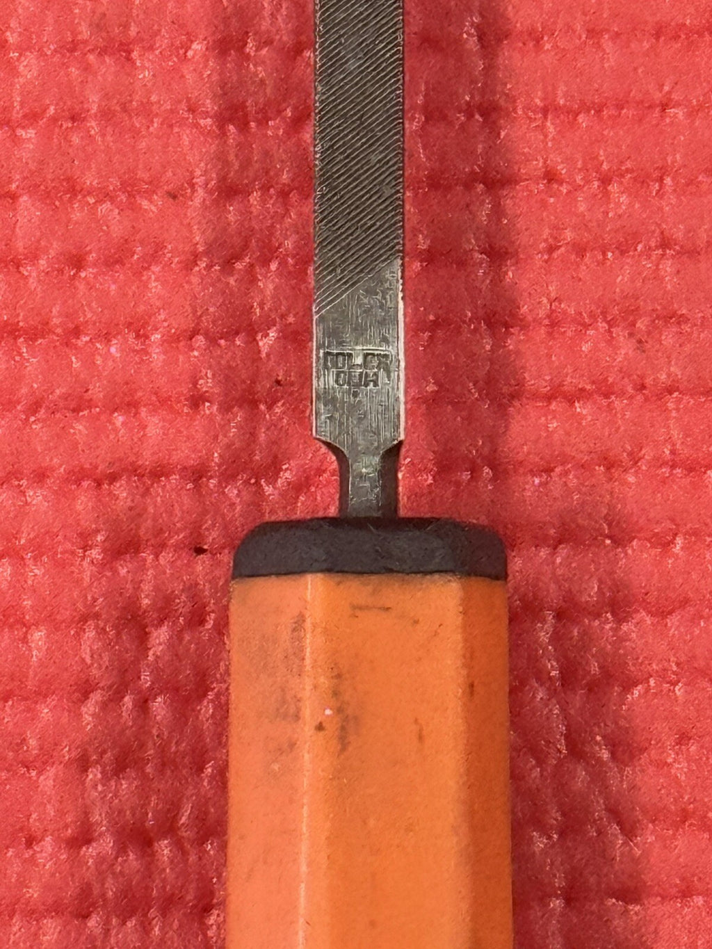 Vintage Nicholson 6" Slim Taper File With Handle Made In USA