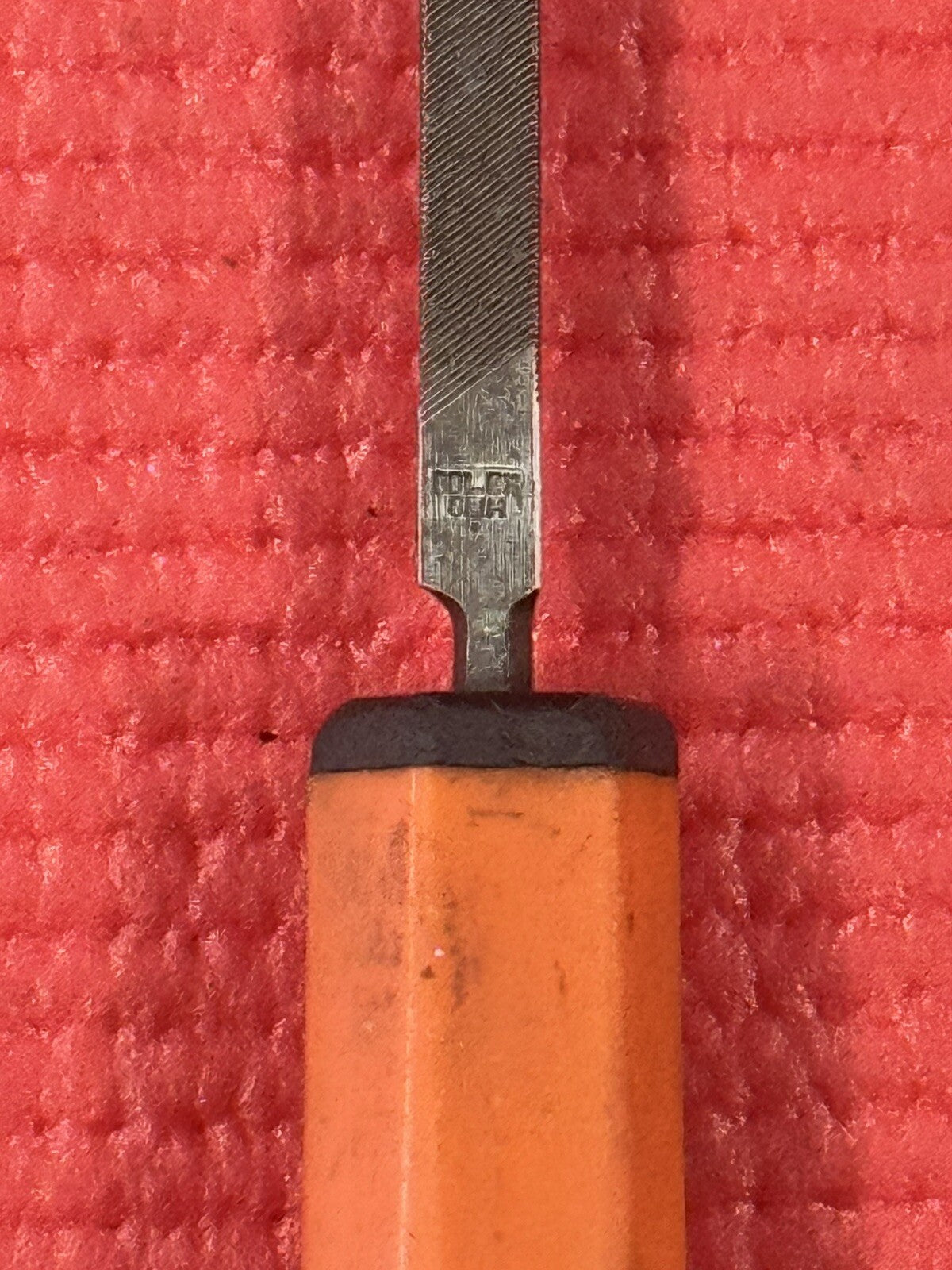 Vintage Nicholson 6" Slim Taper File With Handle Made In USA