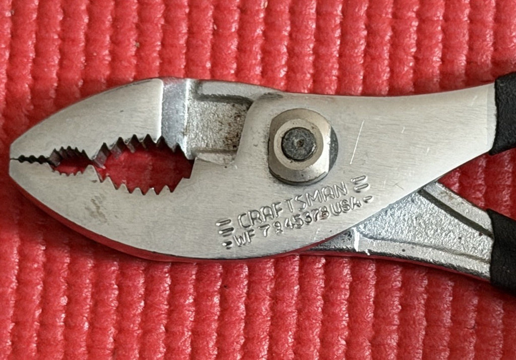 Vintage Craftsman 6 3/4" Long Slip Joint Pliers WF 45378 Made In USA