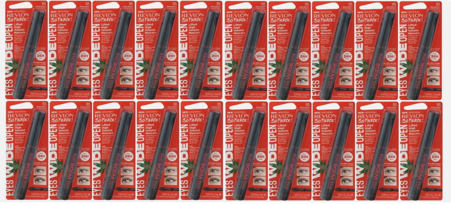 (20) Revlon So Fierce! 20 PC Eyes Wide Open Mascara Sealed 103 -Black Brown NEW!