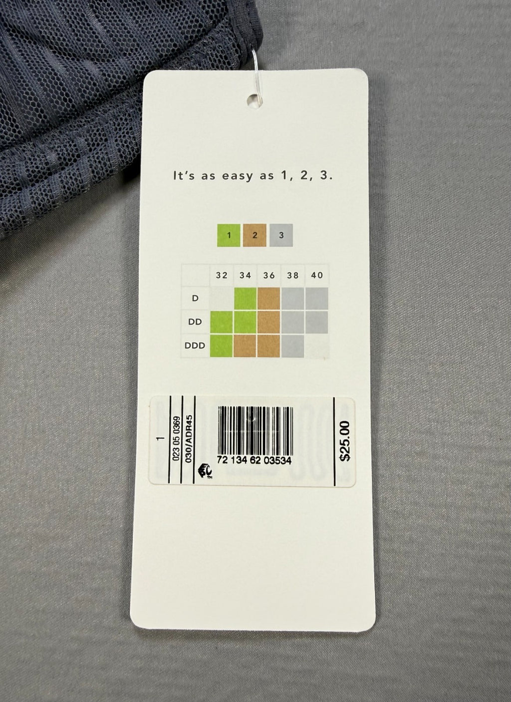 NWT All.You.LIVELY the Busty Stripe Mesh Bralette Bra Women's 1 Gray - Set of 2