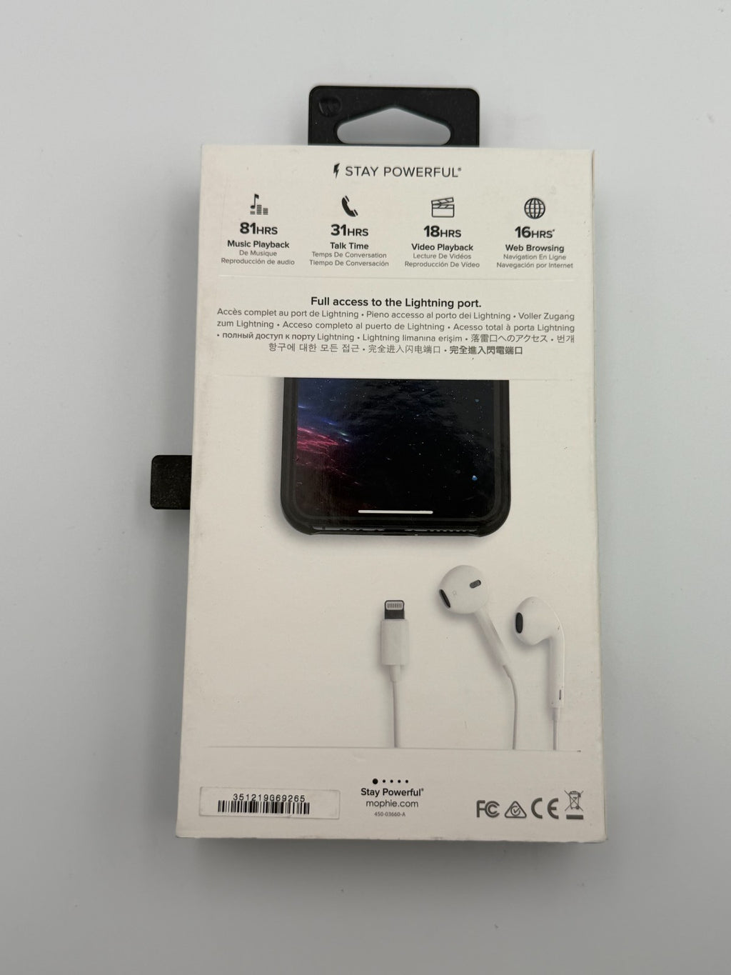 Mophie Juice Pack Access 2,200mAh Battery Case for iPhone XS Max (6.5") - Black