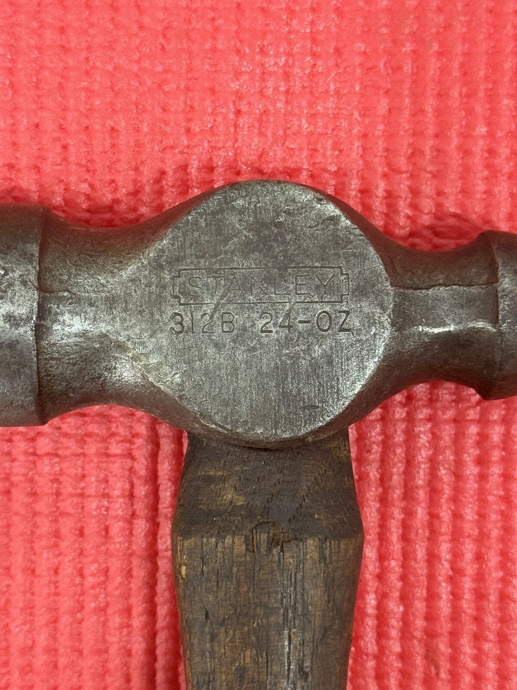 Vintage Stanley No.312B ~ 24 Oz Ball Peen Hammer W/Og Handle Made In USA