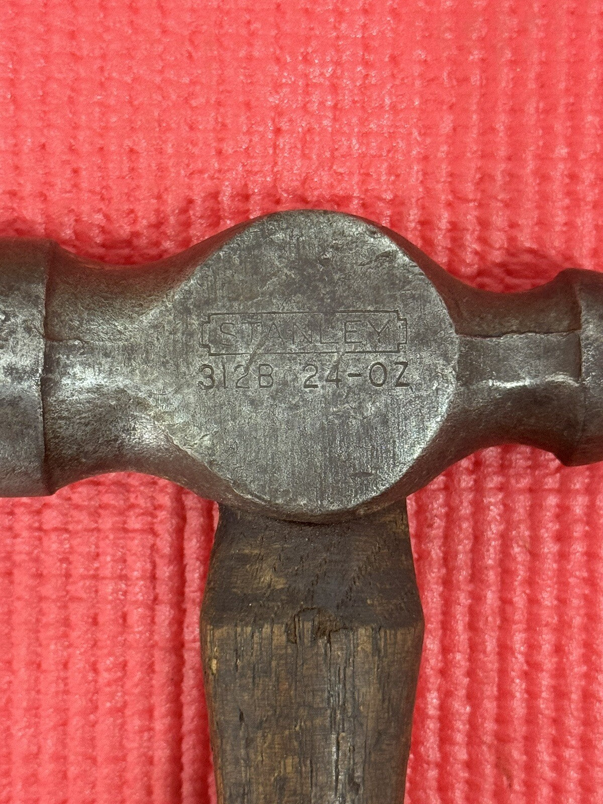 Vintage Stanley No.312B ~ 24 Oz Ball Peen Hammer W/Og Handle Made In USA