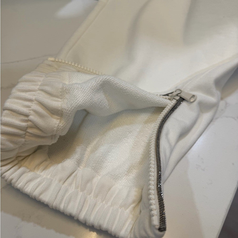 Brunello Cucinelli Monil Chain White Joggers