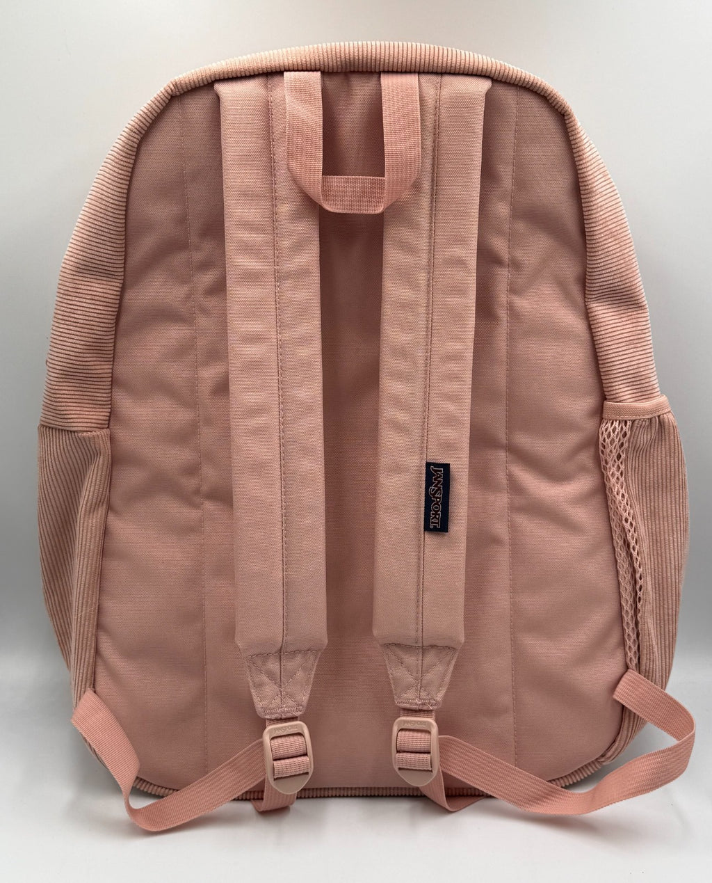 NWT JanSport Cross Town Plus Remix Misty Rose Corduroy Backpack 15" School Bag