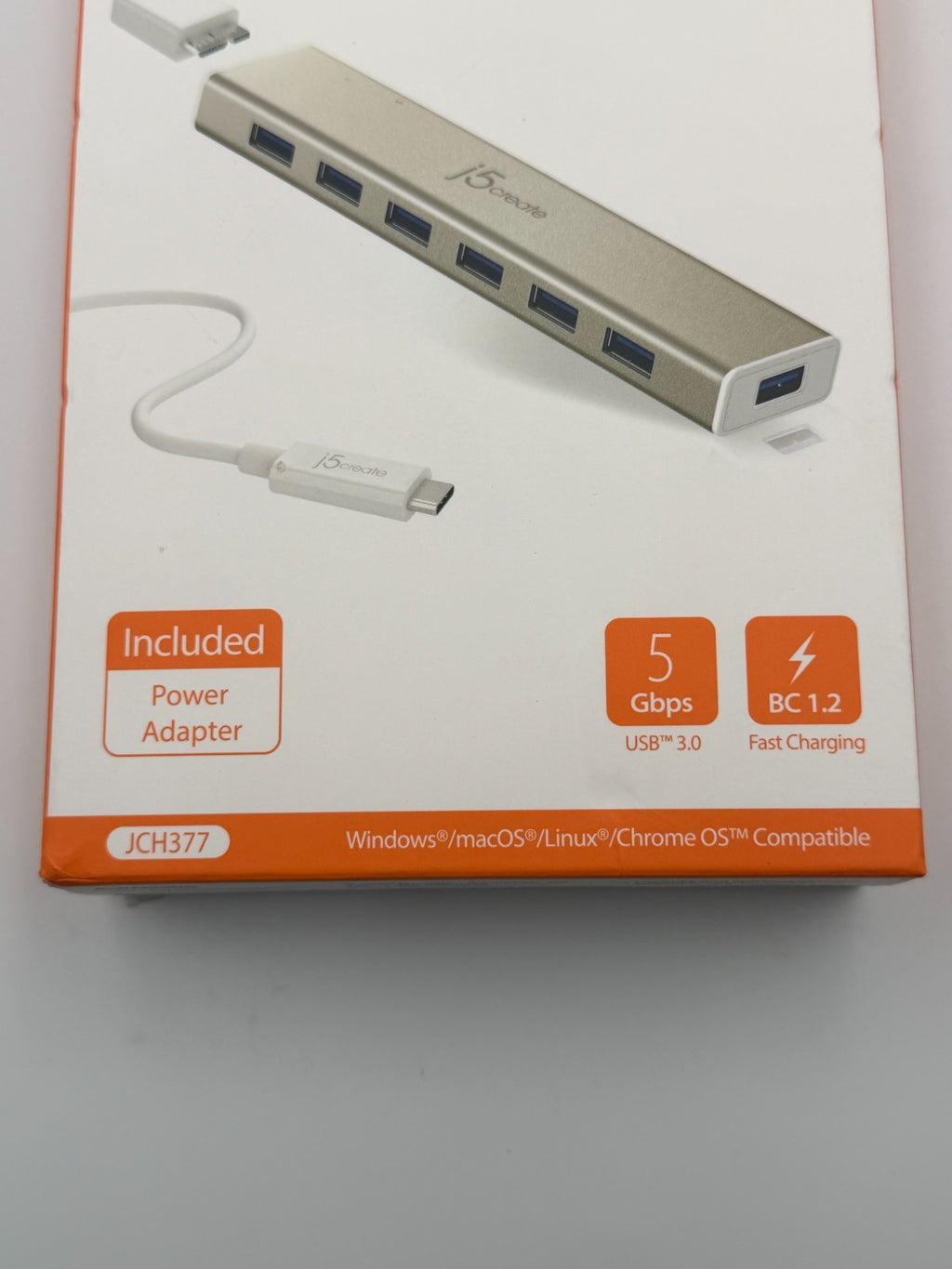 j5create JCH377 Champagne Metallic 5V/4A High Performance USB-C™ 7- Port HUB