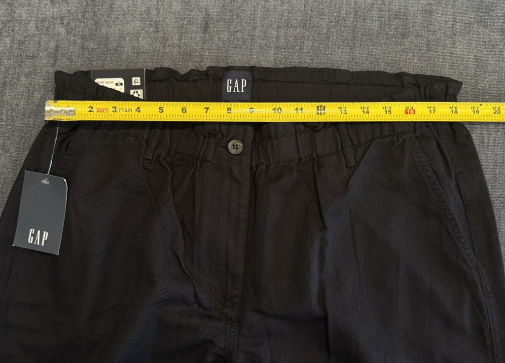 Gap Relaxed Fit Straight Leg Easy Twill Pant Women's XL Black Flat Front Preppy
