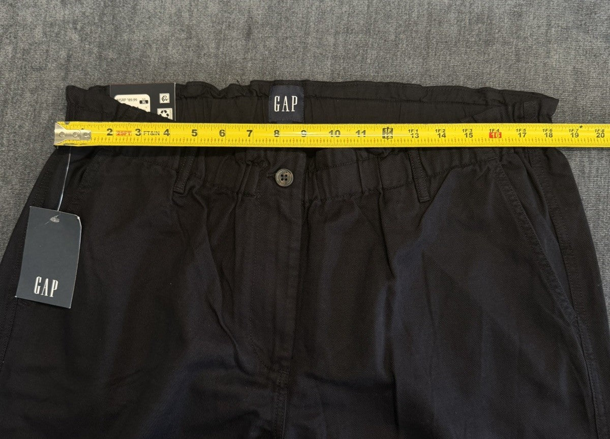 Gap Relaxed Fit Straight Leg Easy Twill Pant Women's XL Black Flat Front Preppy