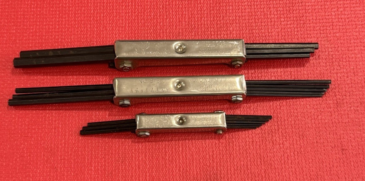 EKLIND TOOLS FOLDING HEX KEY ALLEN WRENCHES No.51,812,91-S  Chicago USA 3 Pc Lot