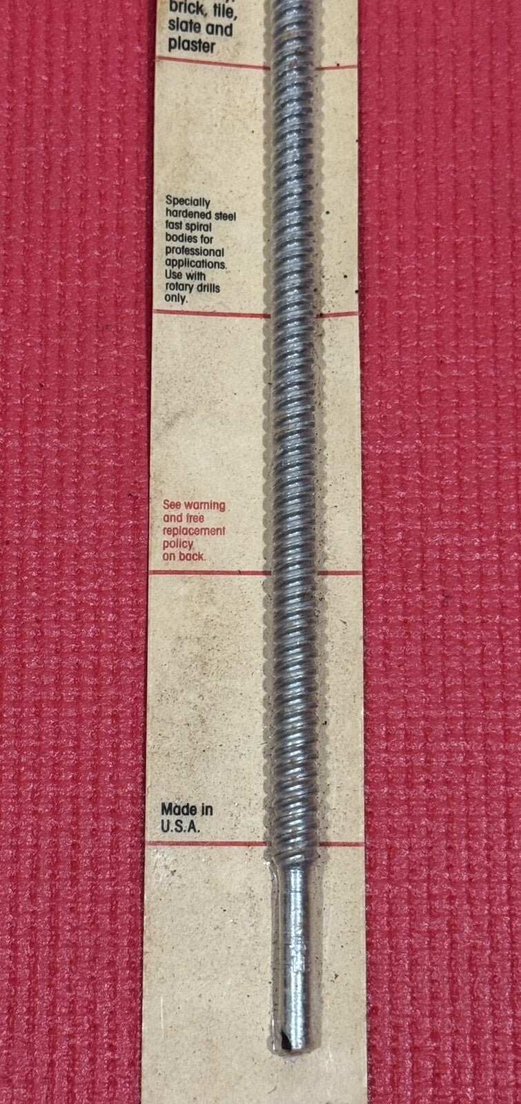 Vermont American No 14046 USA 3/8” x 13” Carbide Tipped Masonry Drill Bit NEW