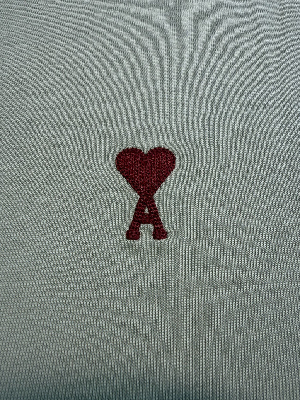 NWT AMI Paris Ami de Cœur T-Shirt Mens Large Beige Logo Embroidered Short Sleeve