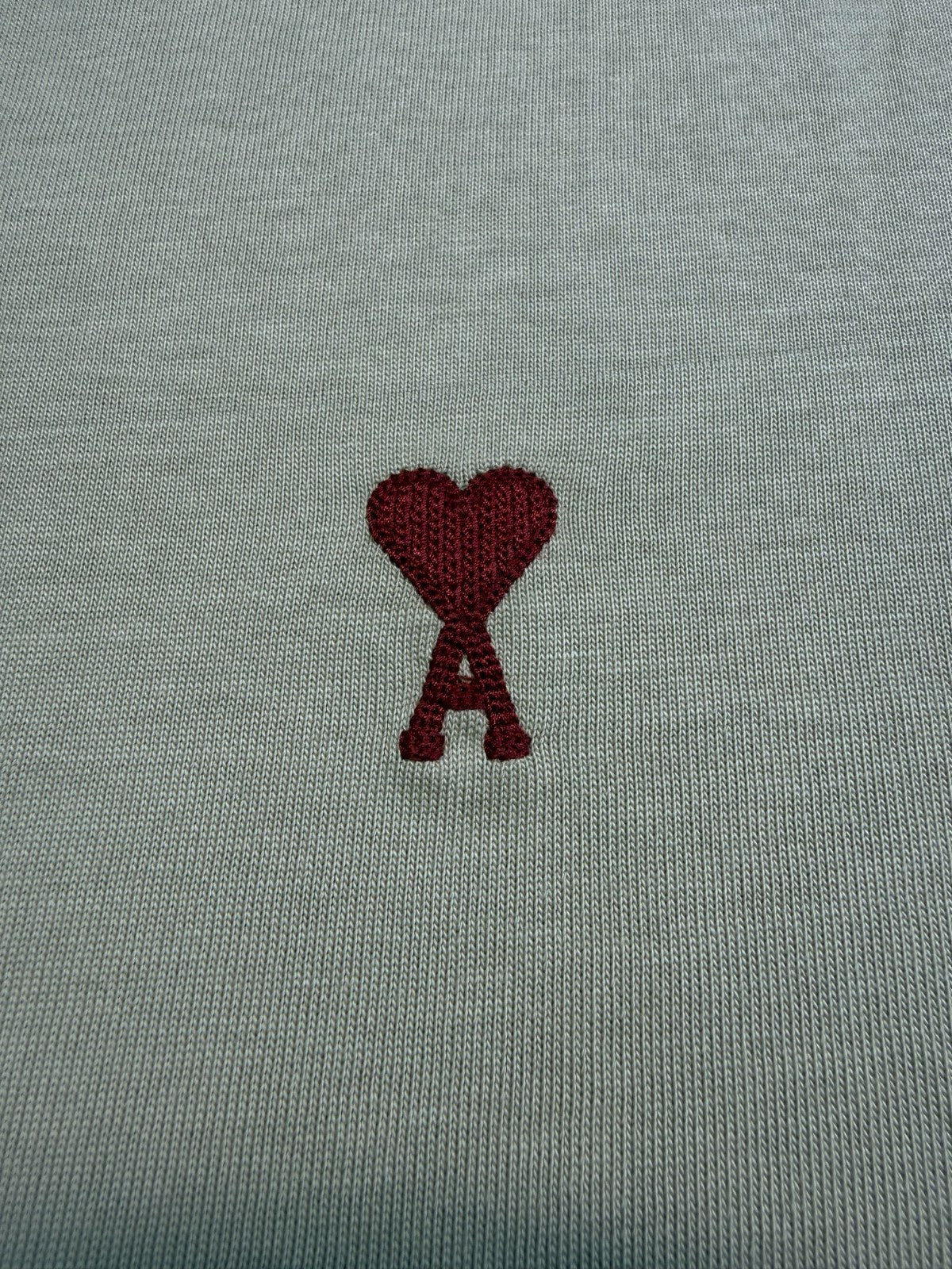NWT AMI Paris Ami de Cœur T-Shirt Mens Large Beige Logo Embroidered Short Sleeve