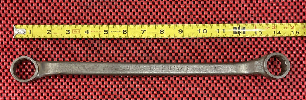 BLACKHAWK TOOLS BW-1218 BOX WRENCH OFFSET  1" X  15/16" ALLOY STEEL USA M9