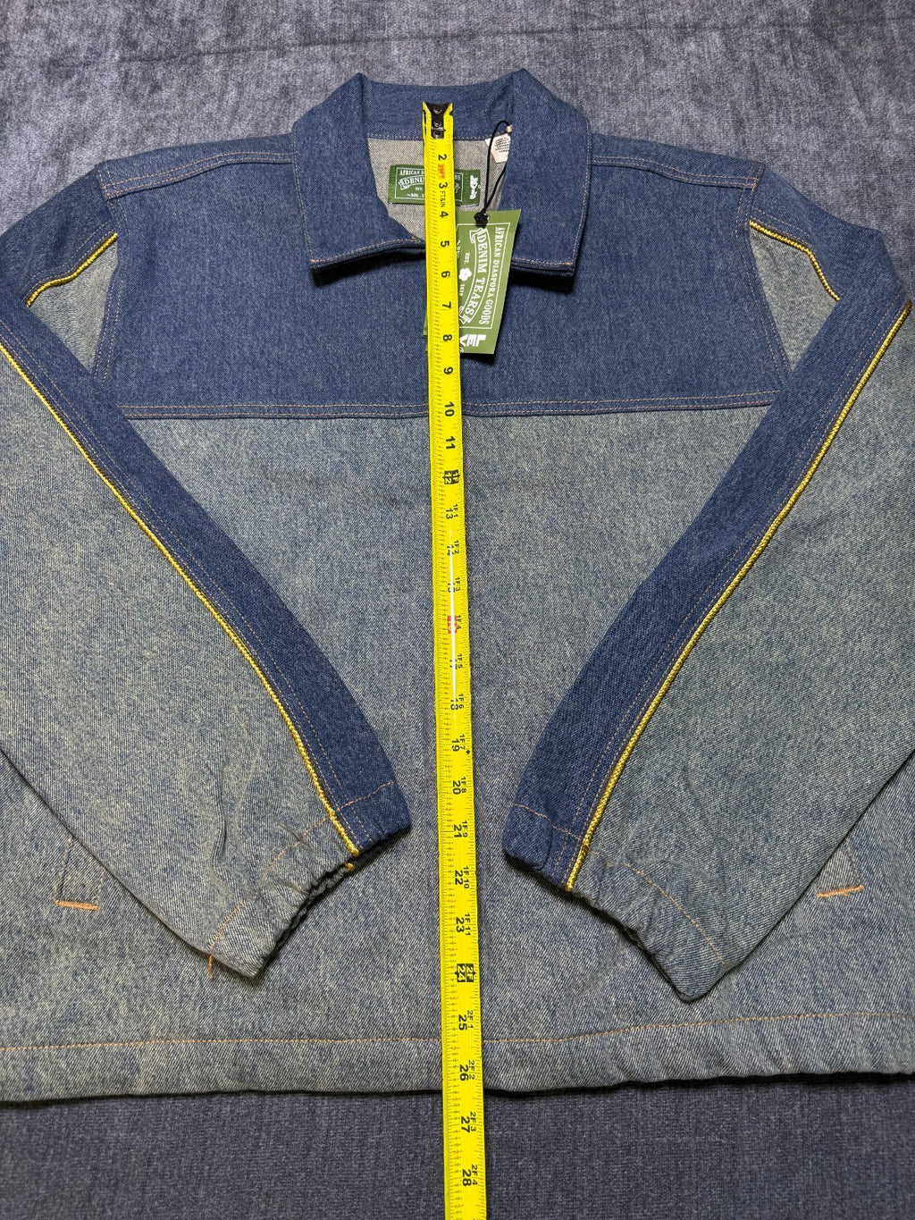 NWT Levi's X Tears Denim Track Jacket Men Large Blue Full-Zip Collared Pockets