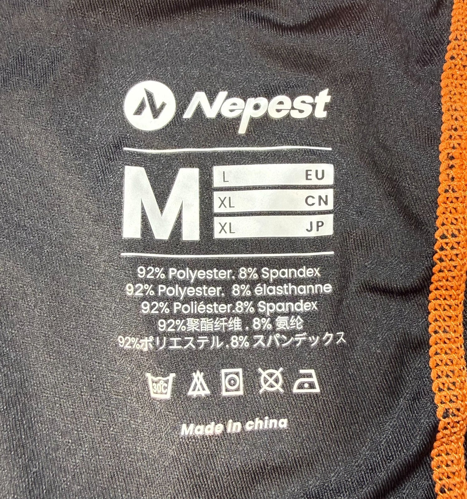 NWT Nepest Padded Cycling Shorts Men's Medium Black Bike Underwear Bicycle Gear